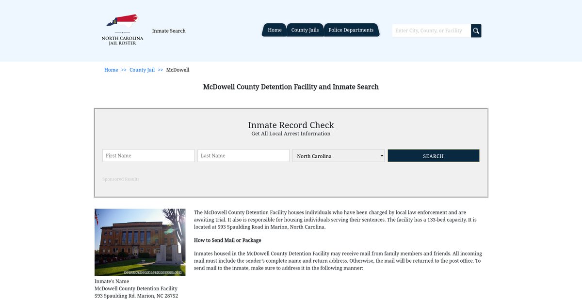 Preview of northcarolinajailroster.com