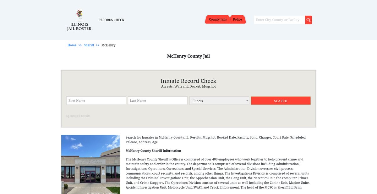 Preview of illinoisjailroster.com