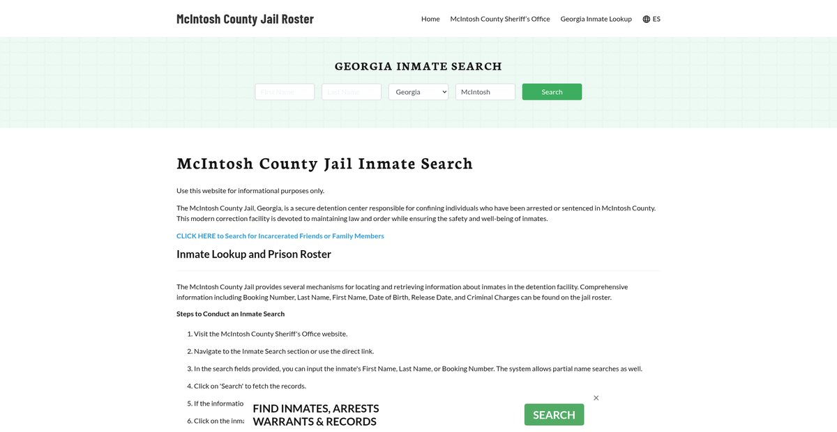 Preview of mcintoshcountyjail.org