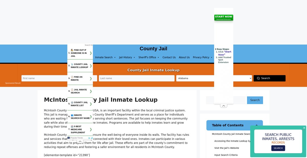 Preview of mcintosh.countyjail.org