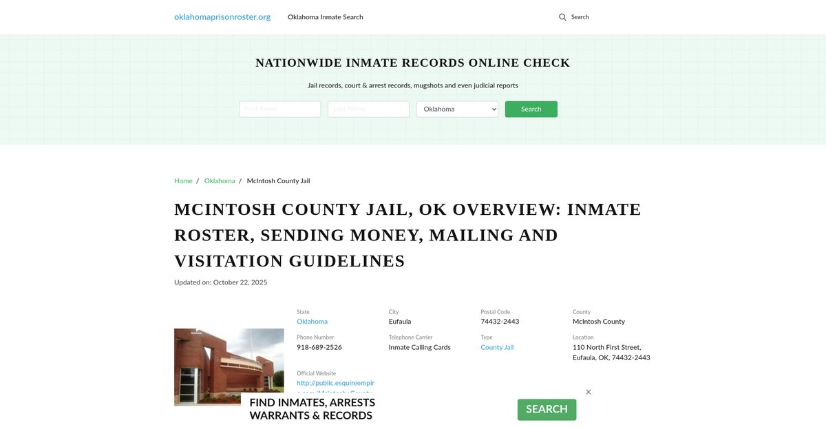 Preview of oklahomaprisonroster.org