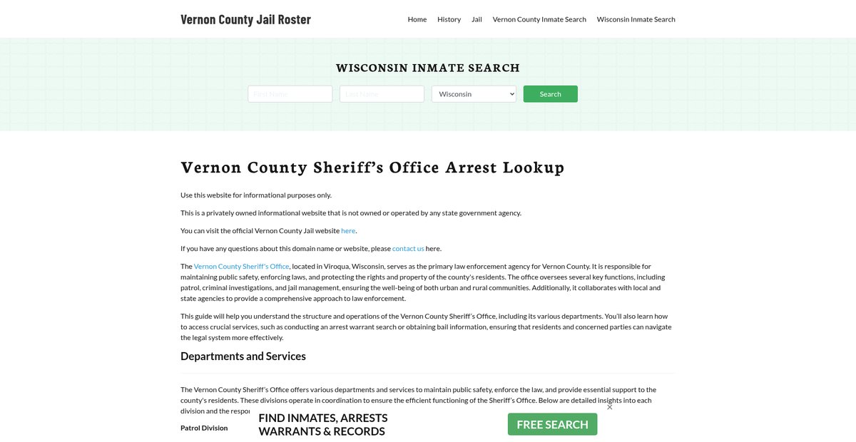 Preview of vernonsheriff.com