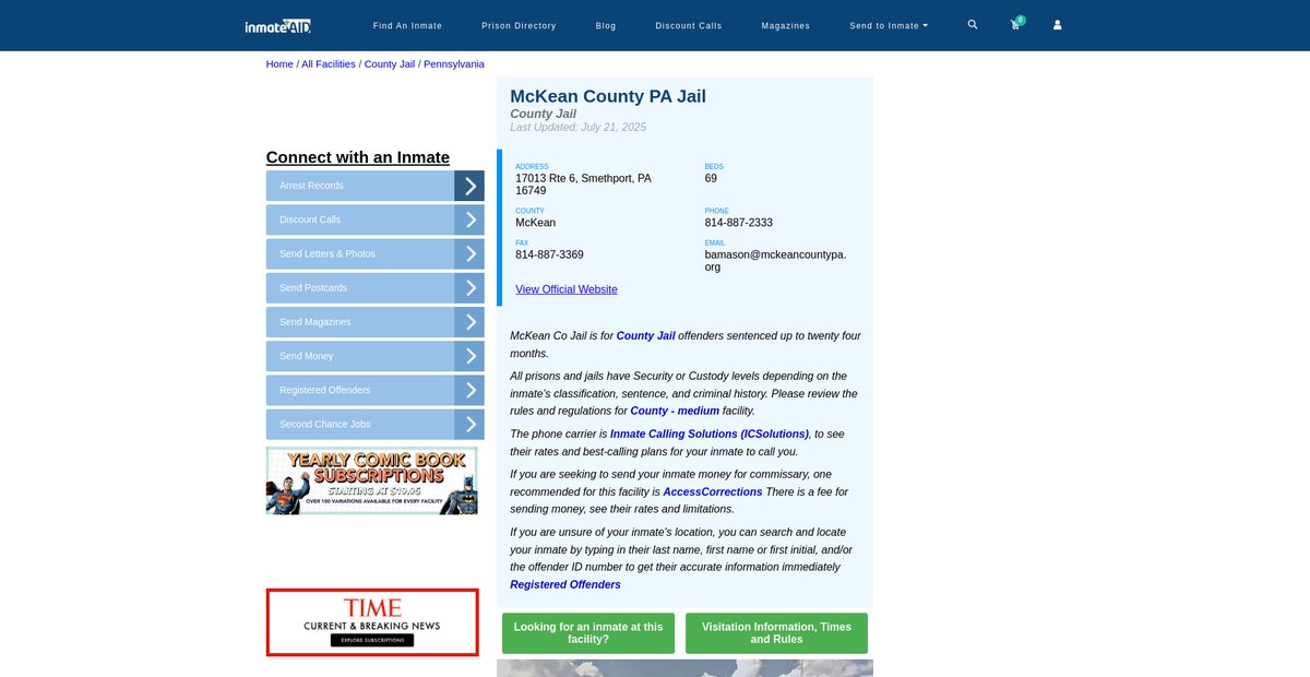 Preview of inmateaid.com