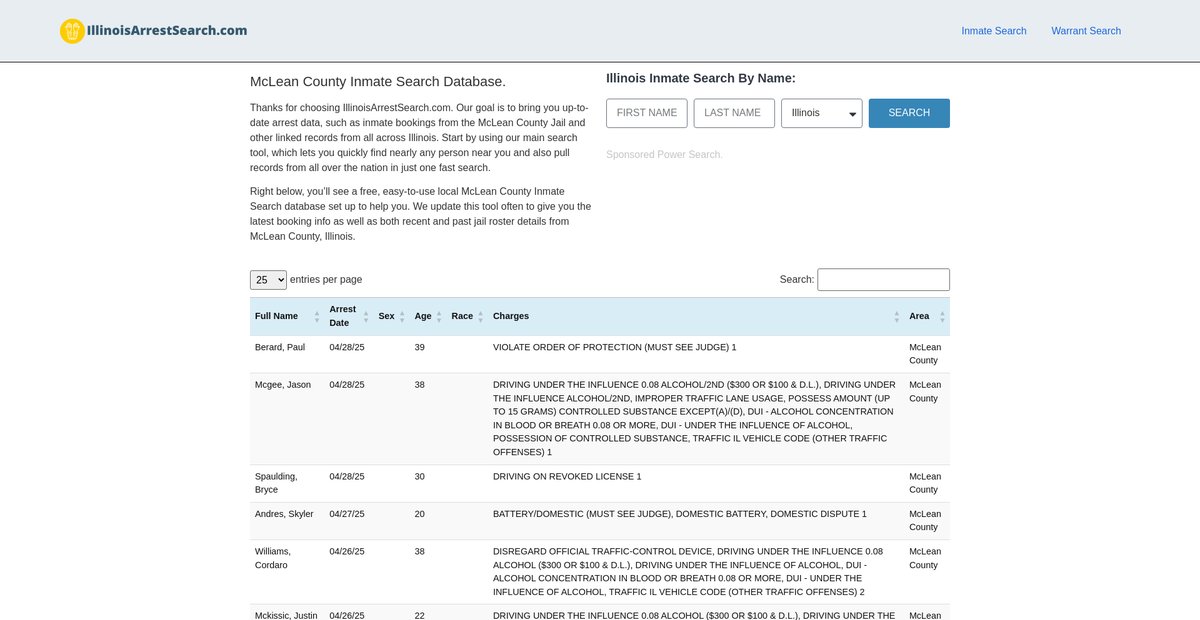 Preview of illinoisarrestsearch.com