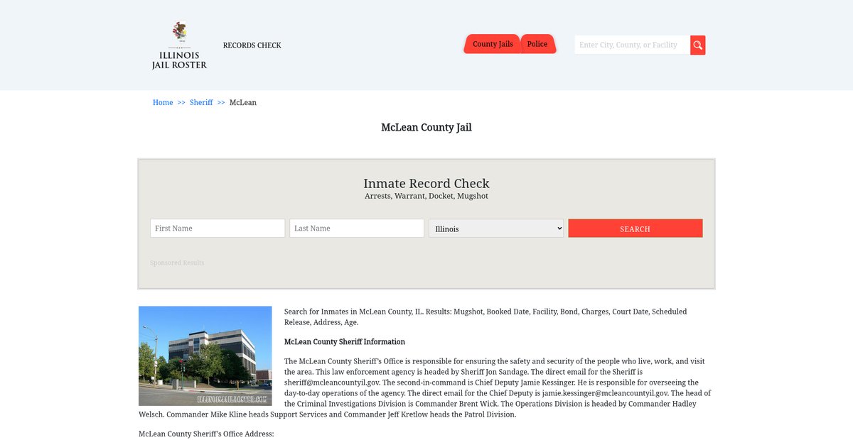Preview of illinoisjailroster.com