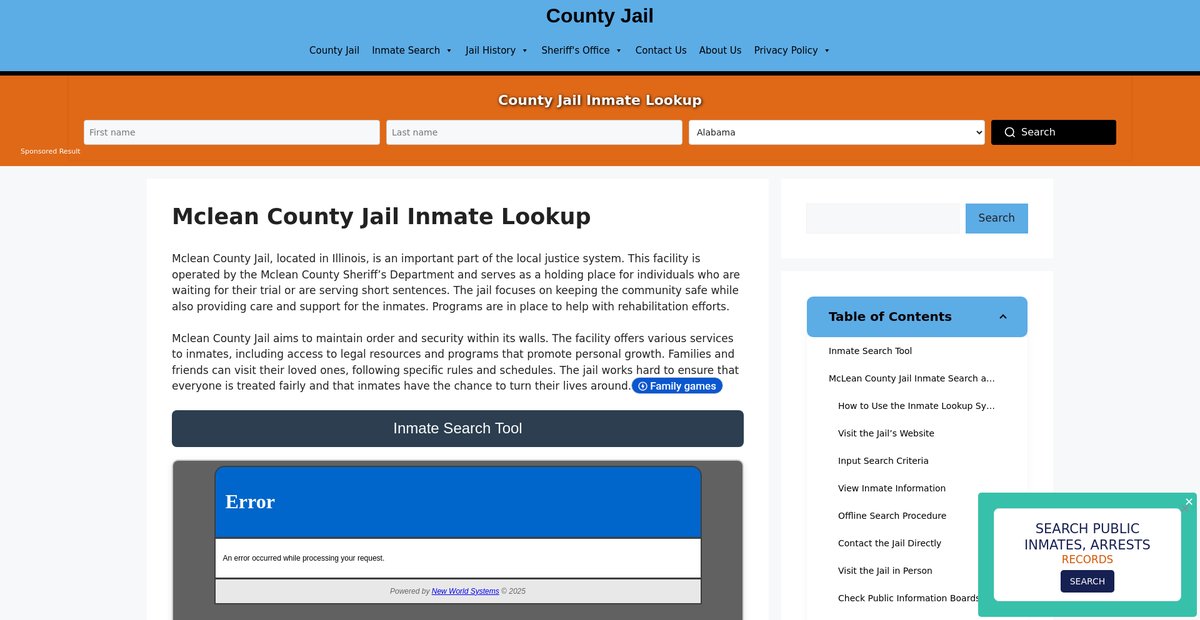 Preview of mclean.countyjail.org