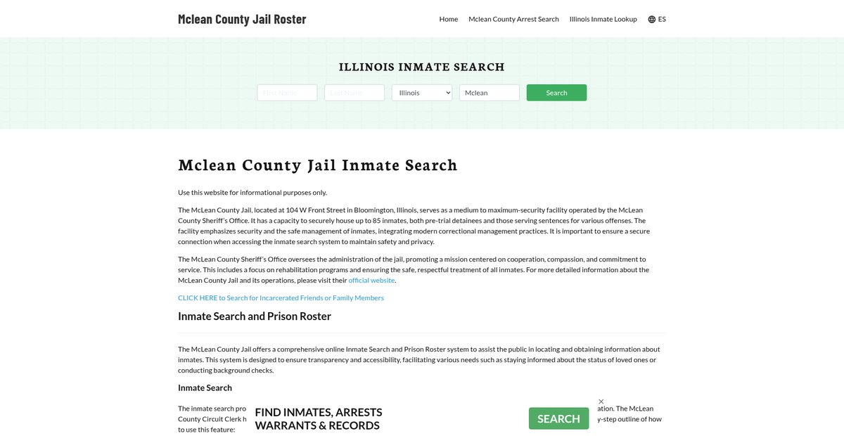 Preview of mcleancountyjail.org