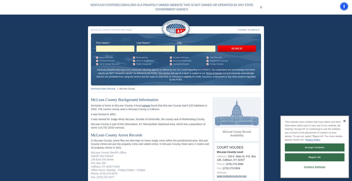 Preview of kentucky.staterecords.org