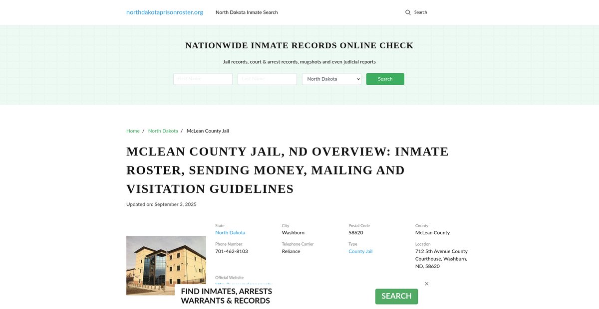 Preview of northdakotaprisonroster.org