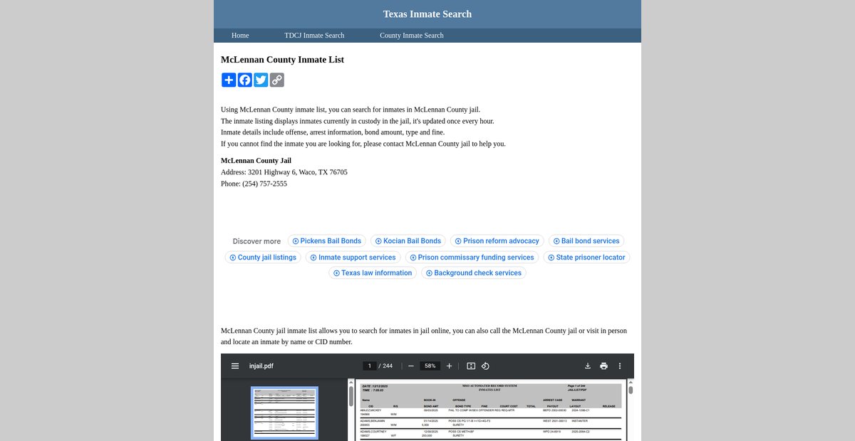 Preview of inmatesearchtexas.org
