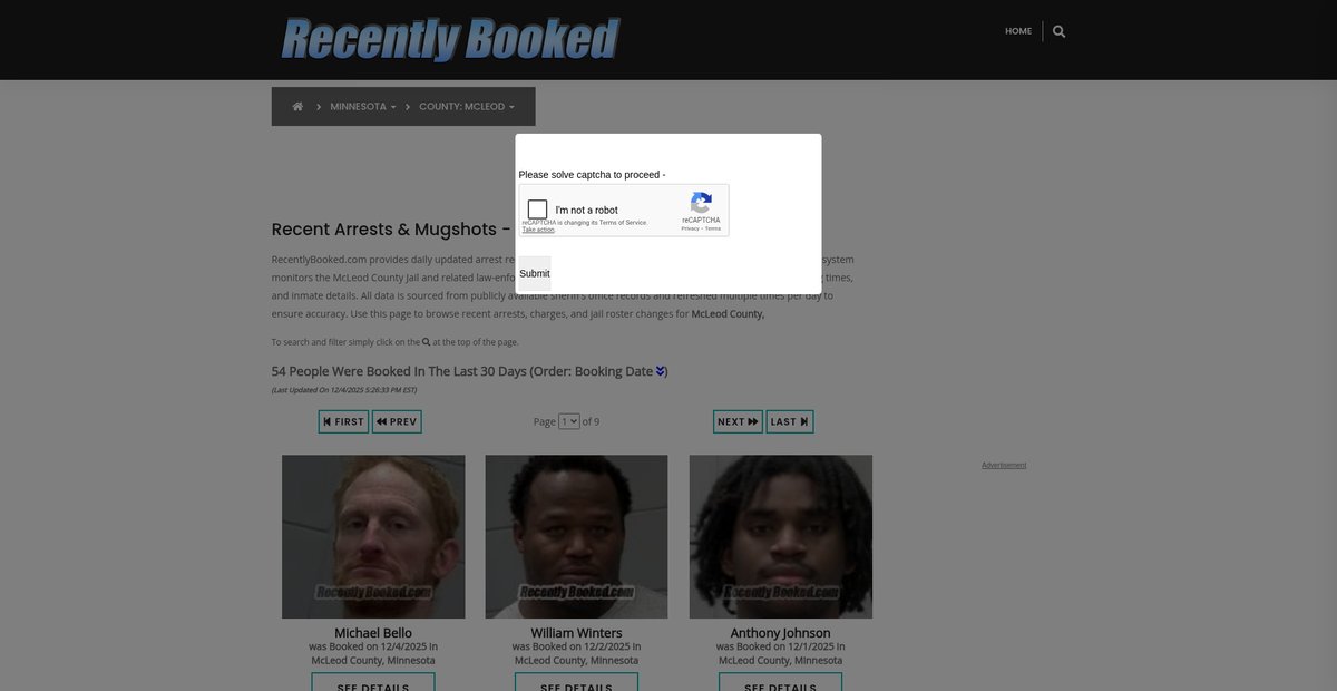 Preview of recentlybooked.com