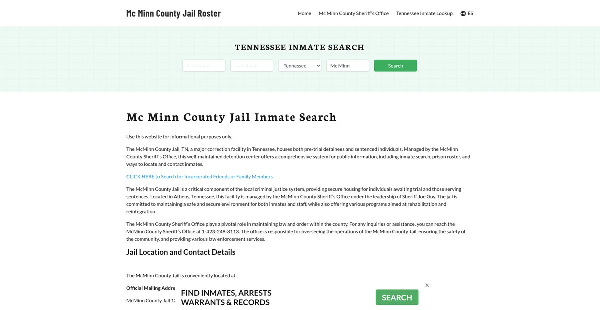 Preview of mcminncountyjail.org