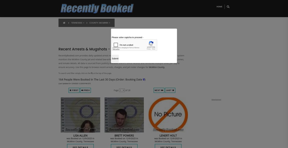 Preview of recentlybooked.com