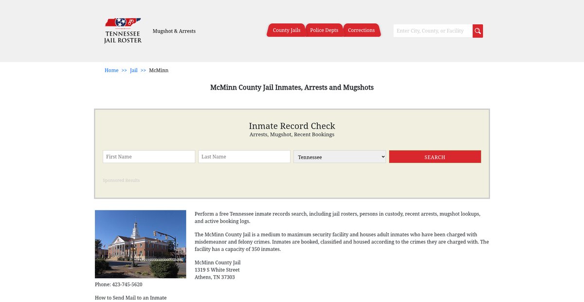 Preview of tennesseejailroster.com