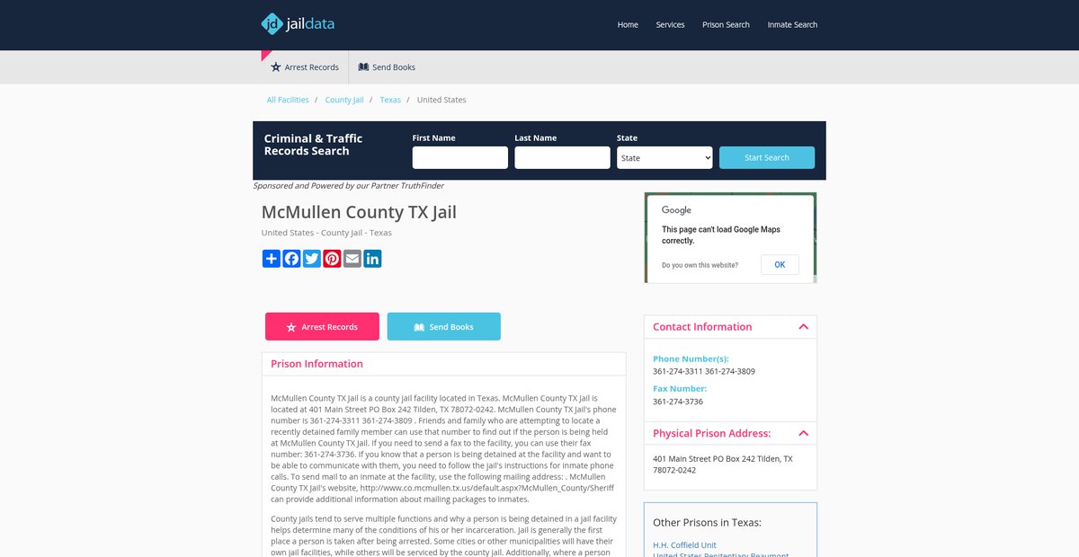 Preview of jaildata.com