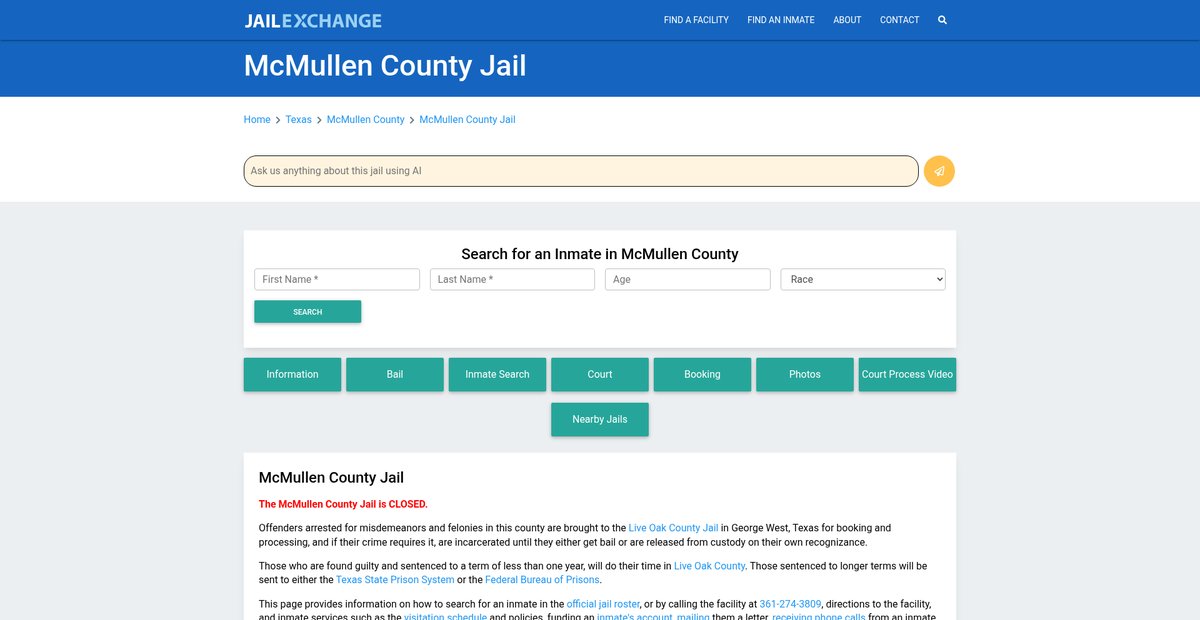 Preview of jailexchange.com