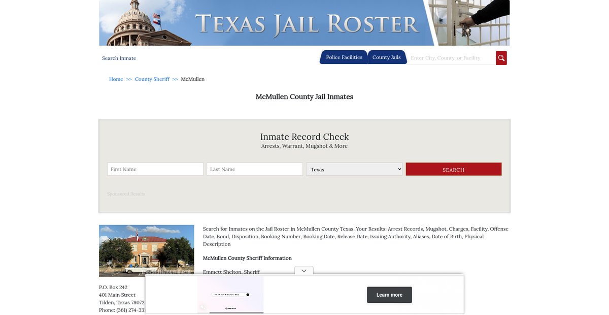 Preview of texasjailroster.com