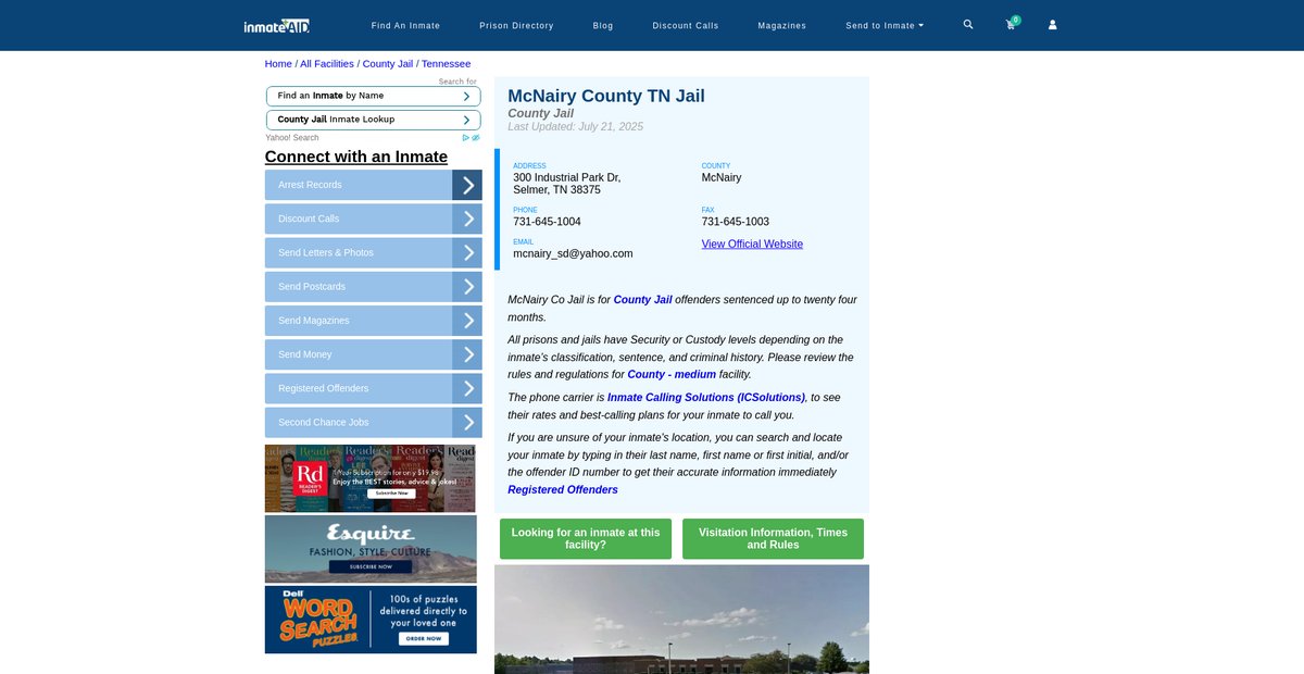Preview of inmateaid.com