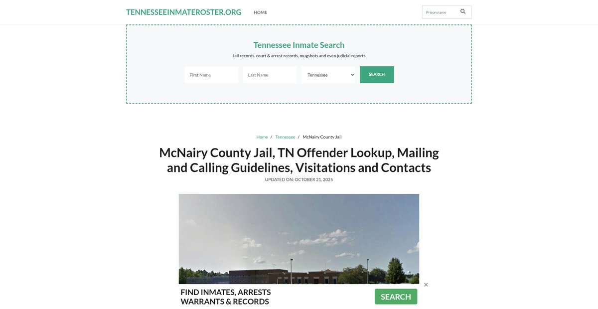 Preview of tennesseeinmateroster.org