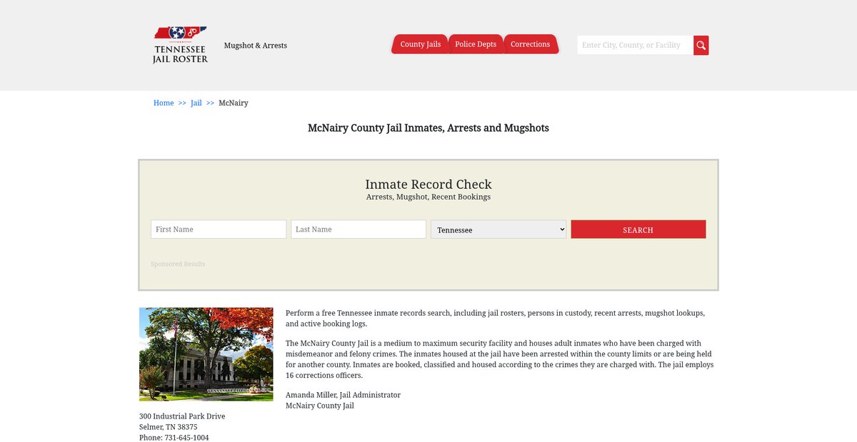 Preview of tennesseejailroster.com