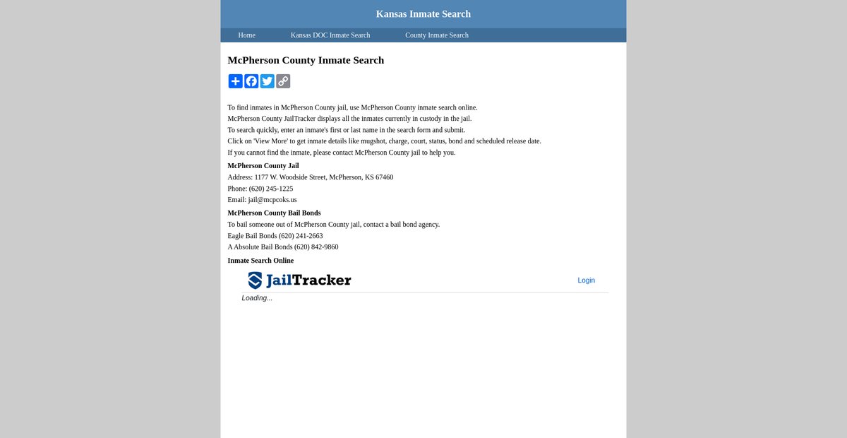 Preview of inmatesearchkansas.org