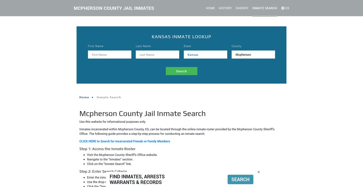 Preview of mcphersonjailroster.org