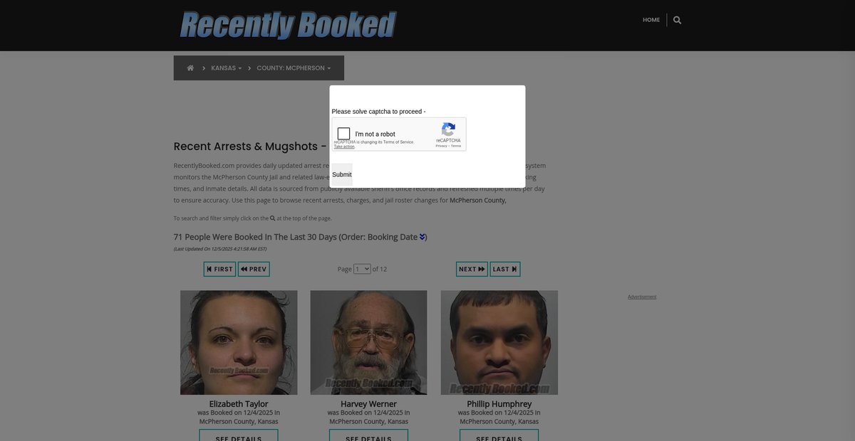 Preview of recentlybooked.com