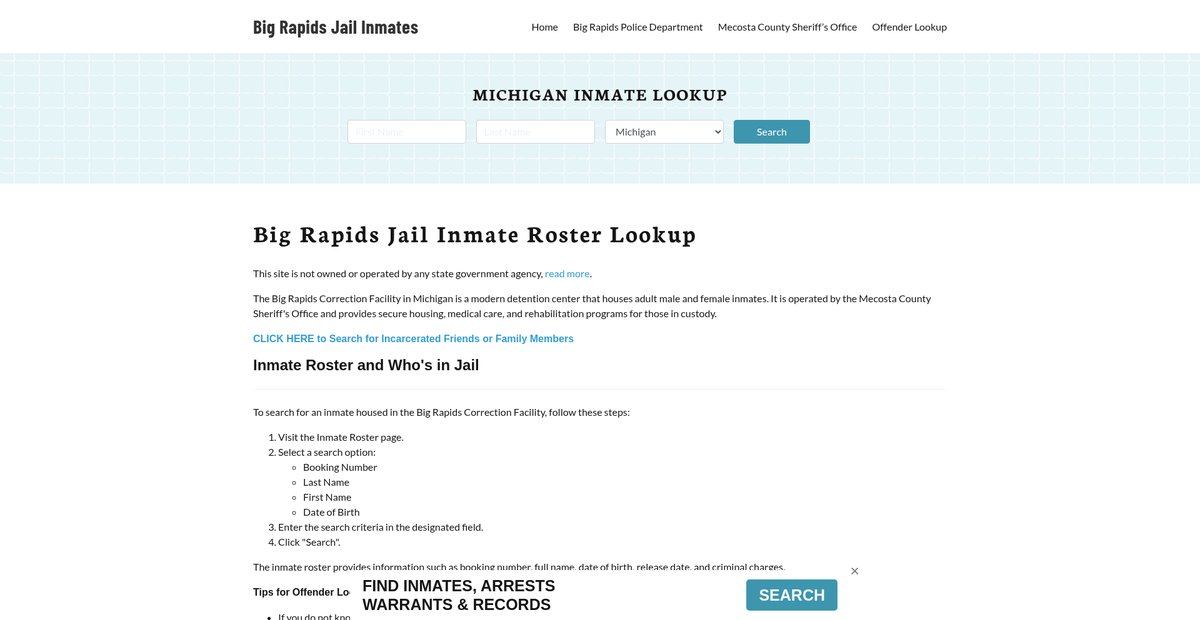 Preview of bigrapidsjail.org