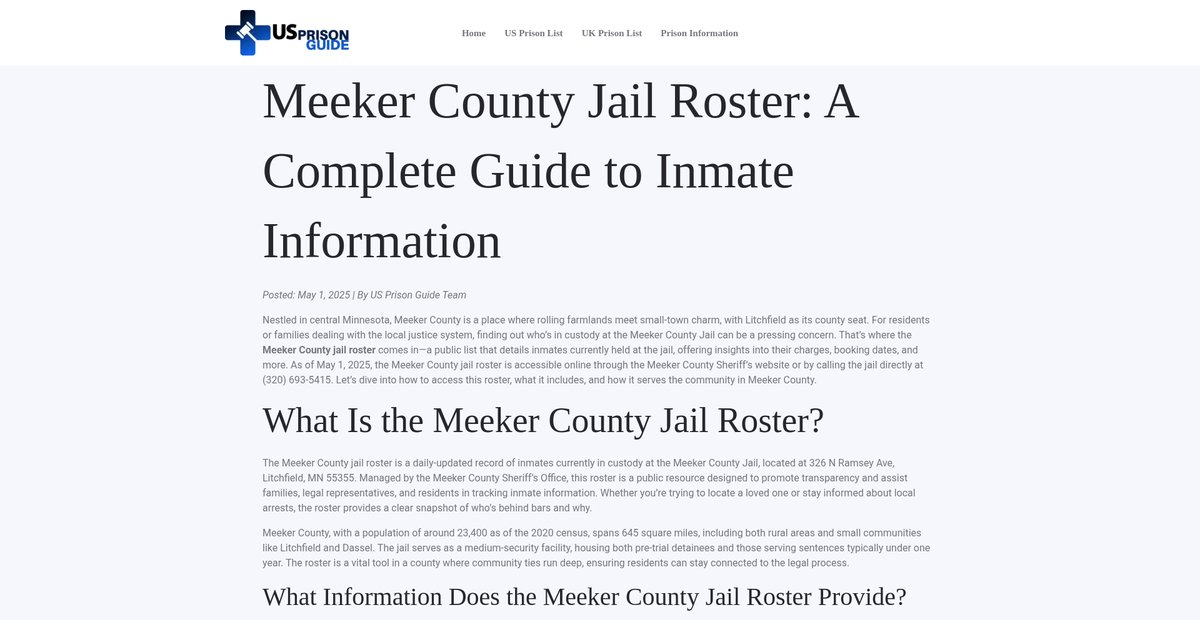 Preview of usprisonguide.com