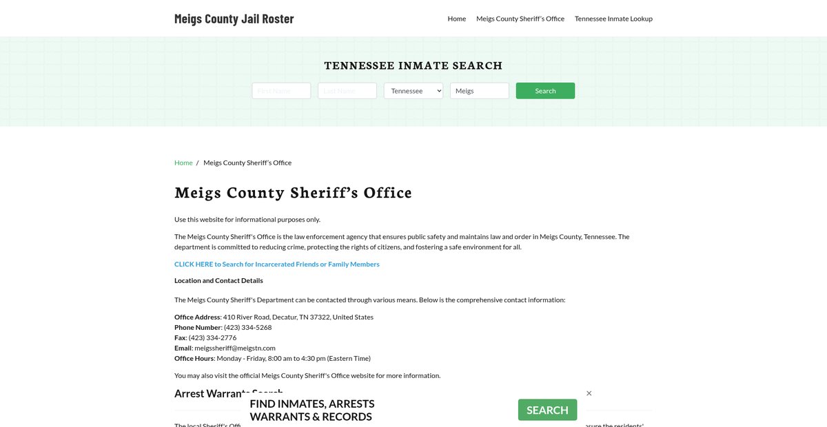 Preview of meigscountyjail.org