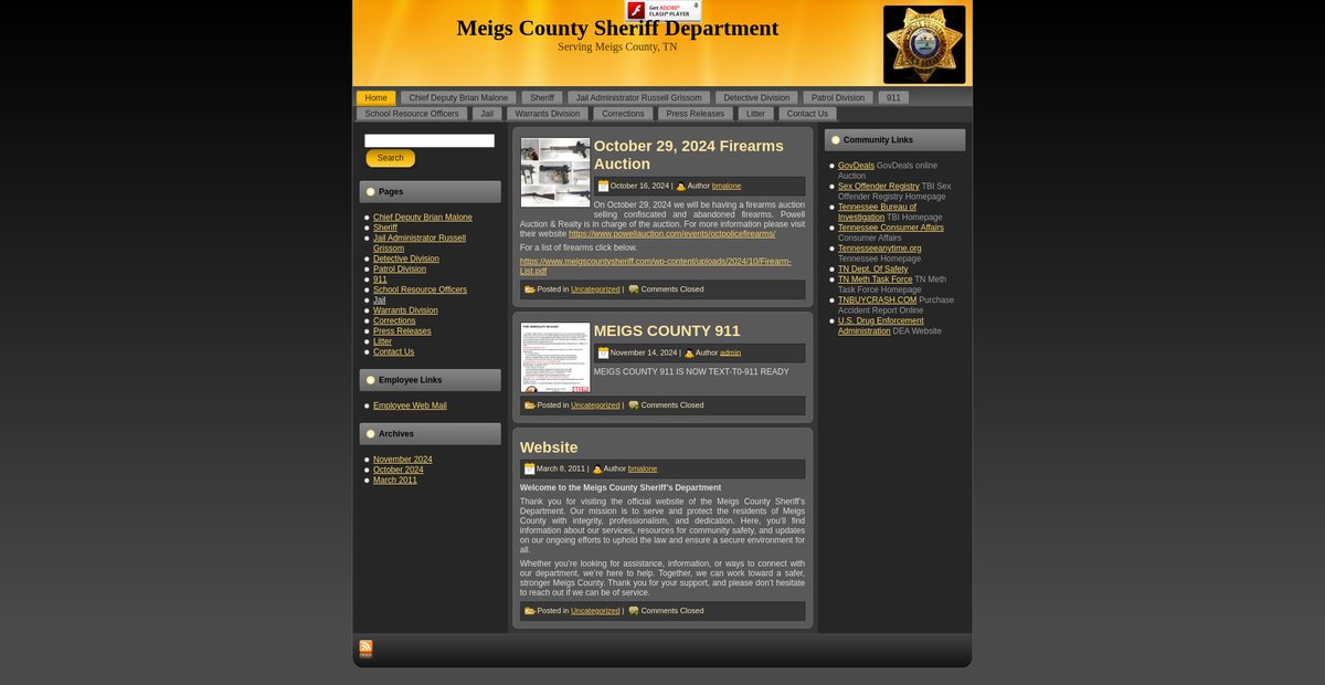 Preview of meigscountysheriff.com