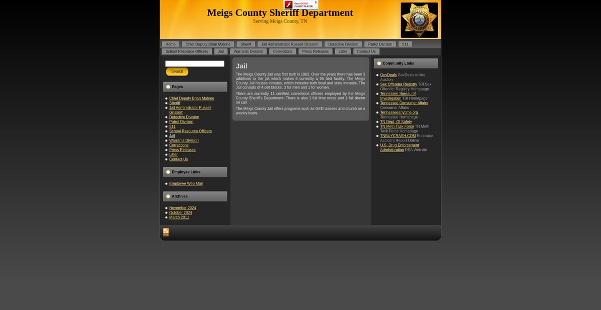 Preview of meigscountysheriff.com