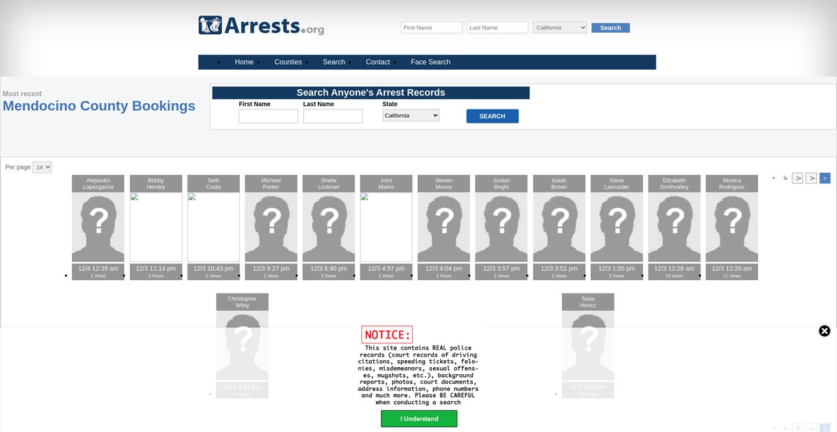 Preview of california.arrests.org