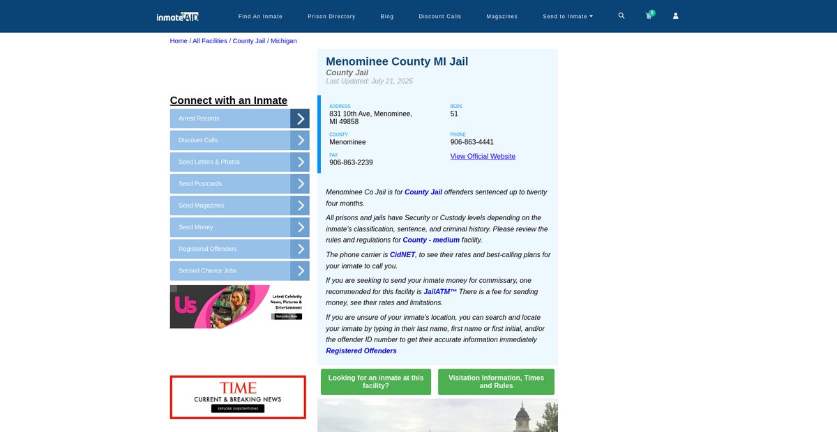 Preview of inmateaid.com