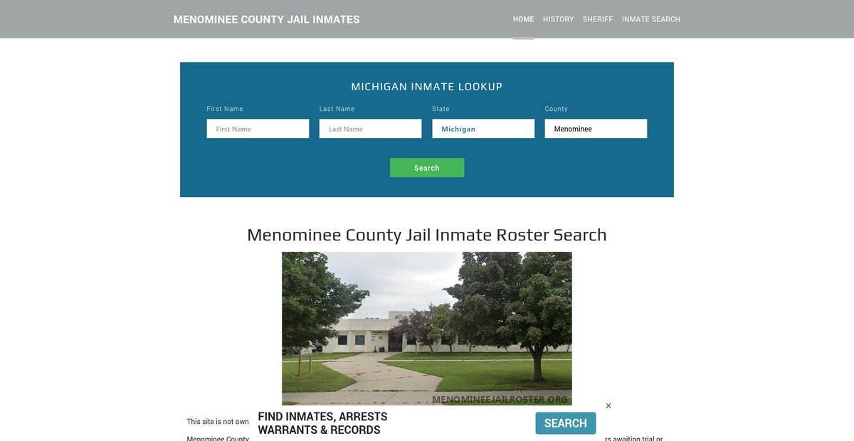 Preview of menomineejailroster.org