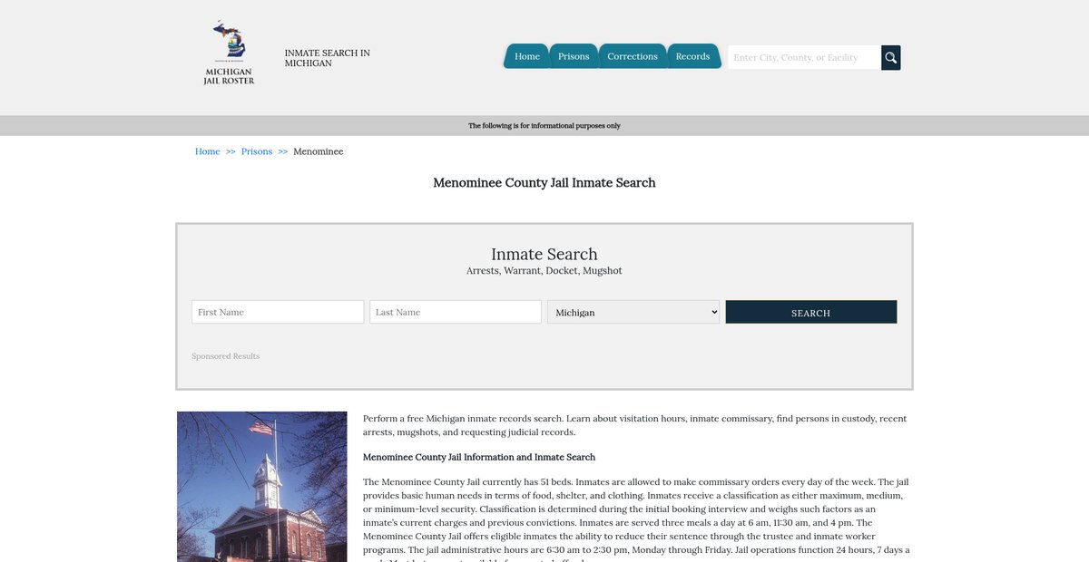 Preview of michiganjailroster.com