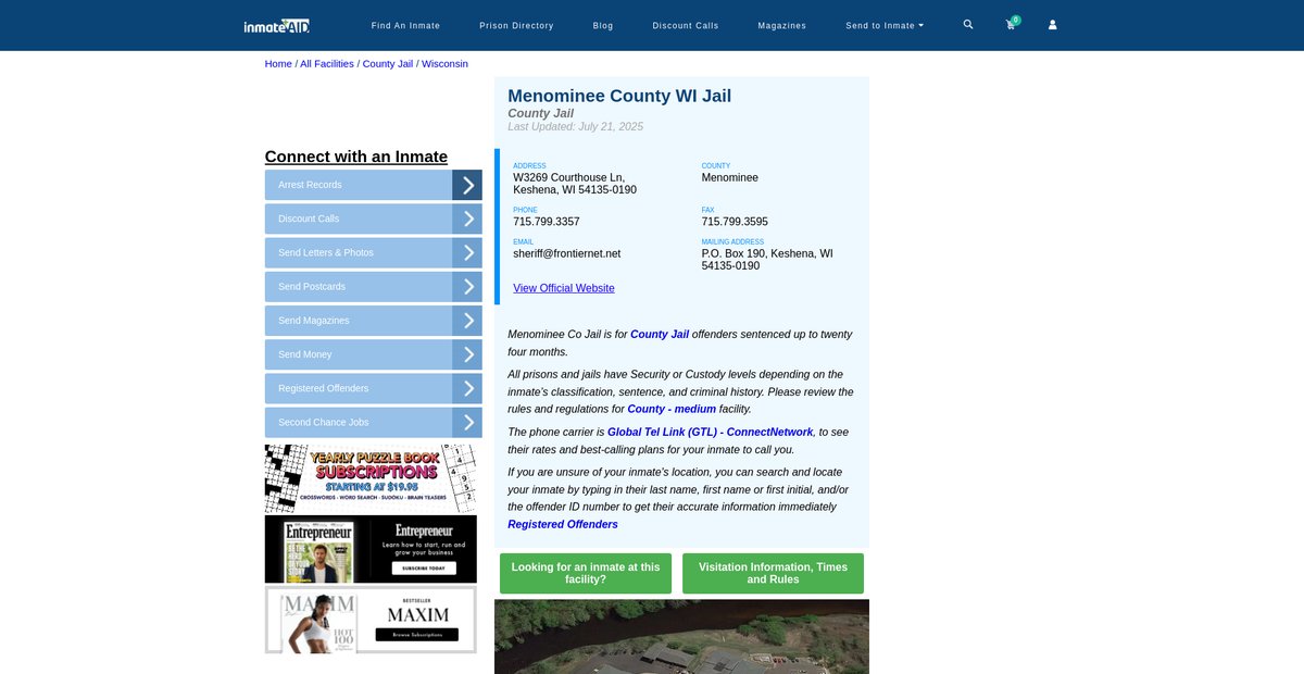 Preview of inmateaid.com