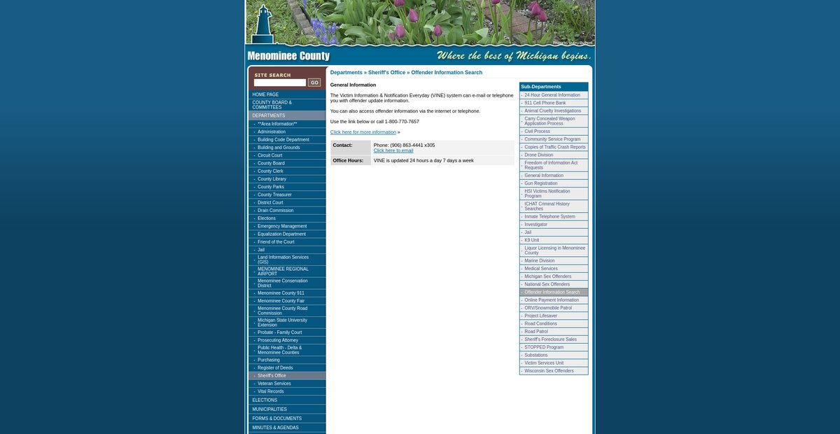 Preview of menomineecounty.com