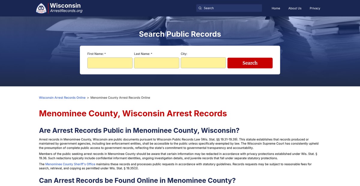 Preview of wisconsinarrestrecords.org