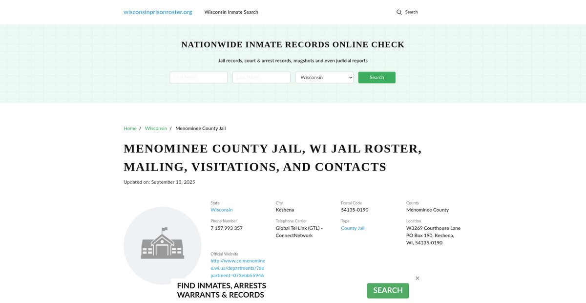 Preview of wisconsinprisonroster.org