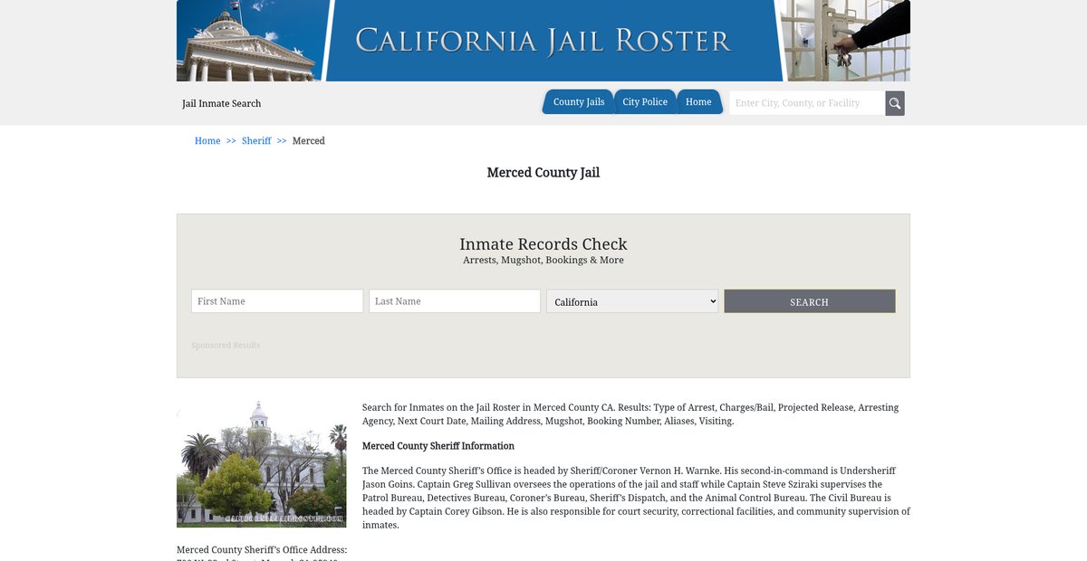 Preview of californiajailroster.com