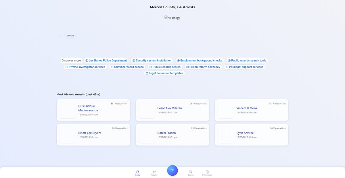 Preview of mercedcountyca.publicjailrecords.com