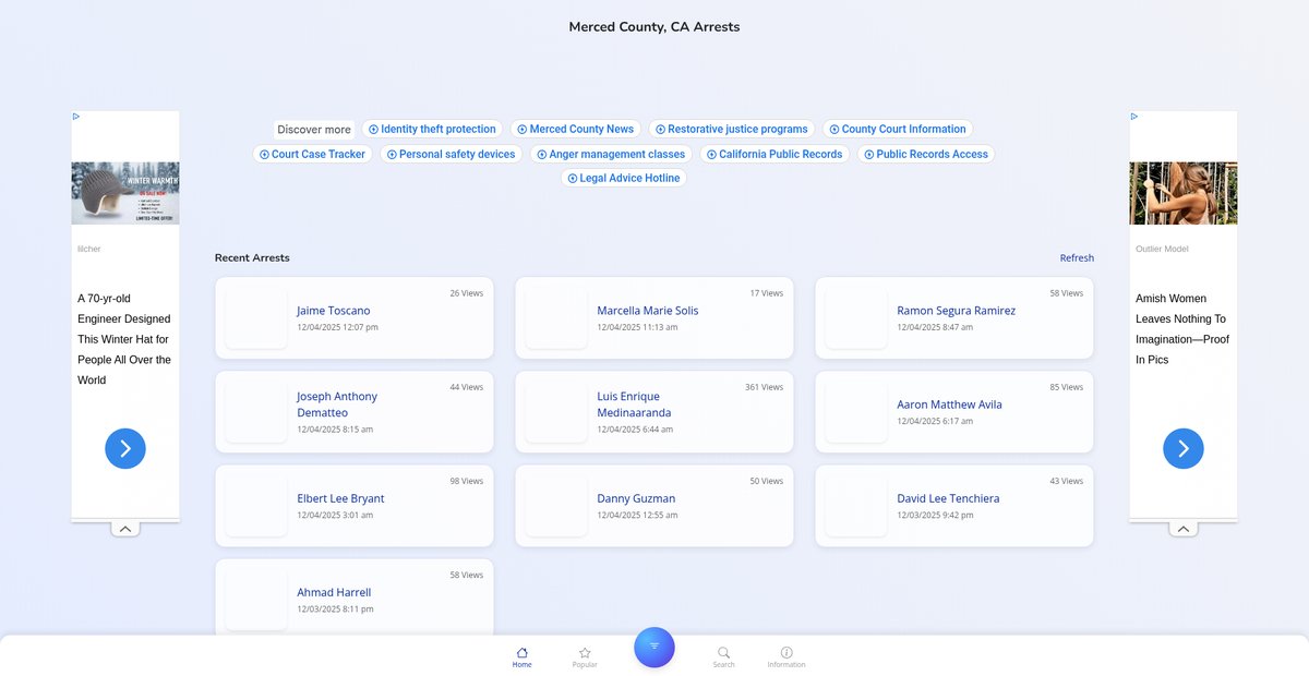 Preview of mercedcountyca.publicjailrecords.com