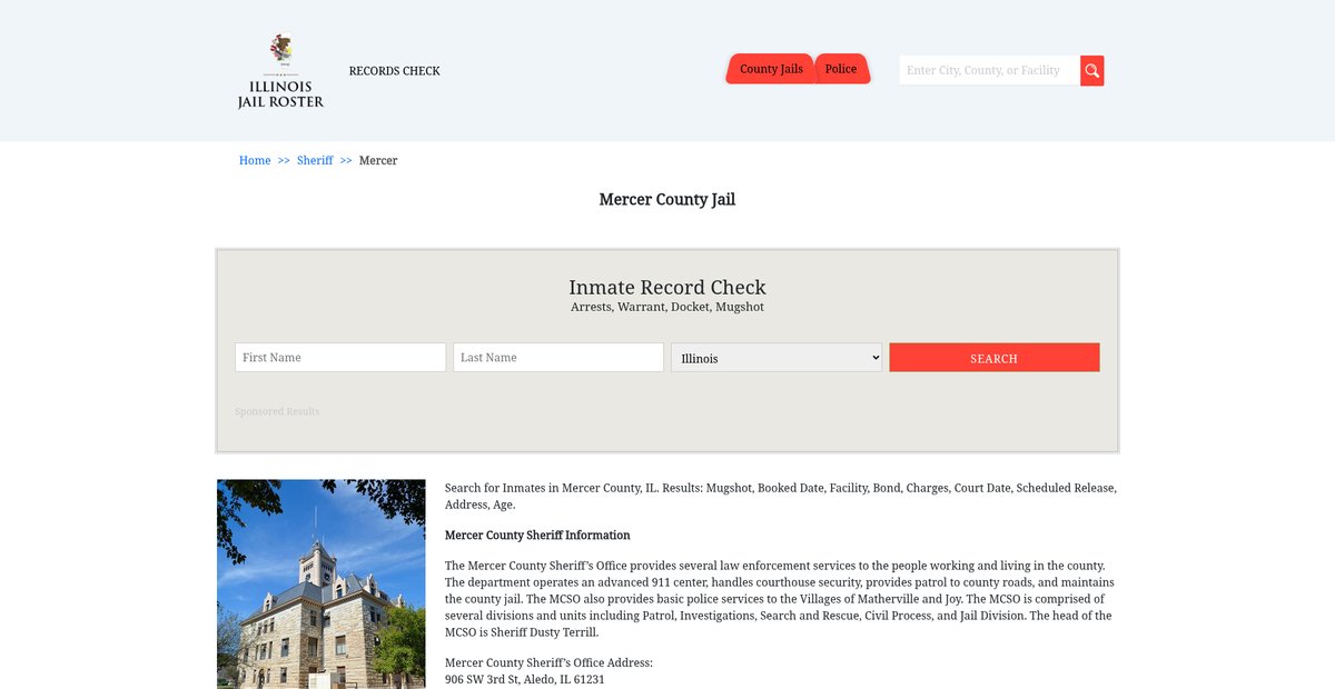Preview of illinoisjailroster.com