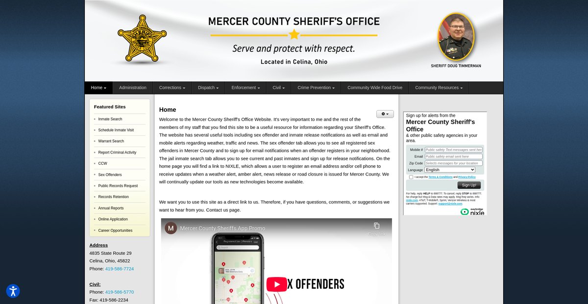 Preview of mercercountysheriffohio.gov