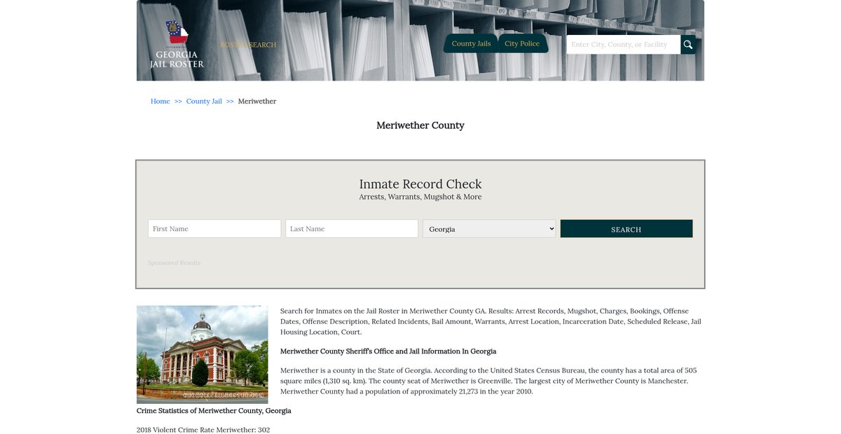 Preview of georgiajailroster.com