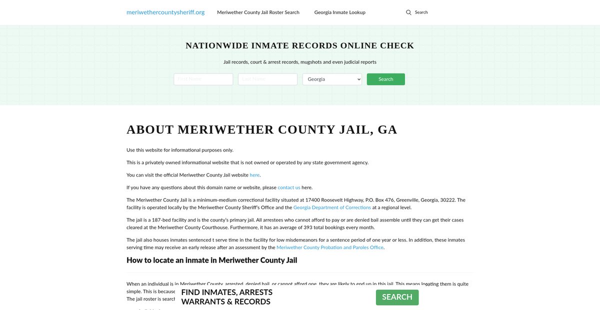 Preview of meriwethercountysheriff.org