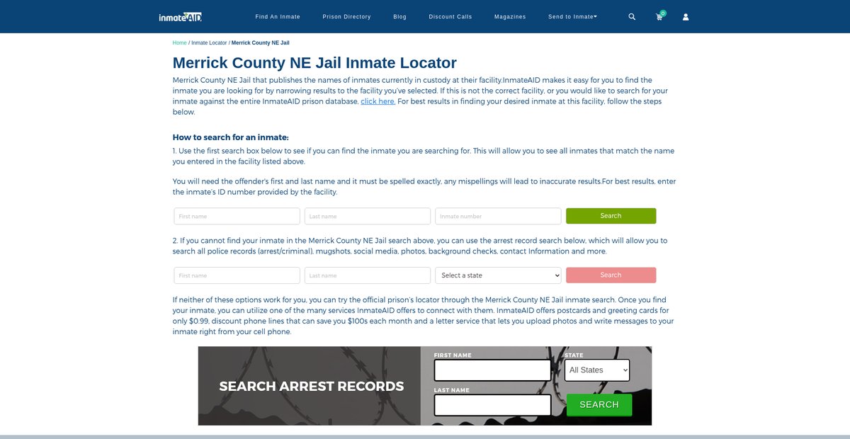 Preview of inmateaid.com