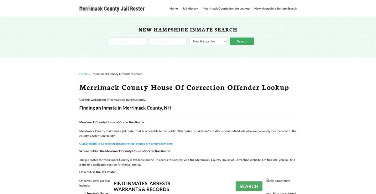 Preview of merrimackcountysheriff.org