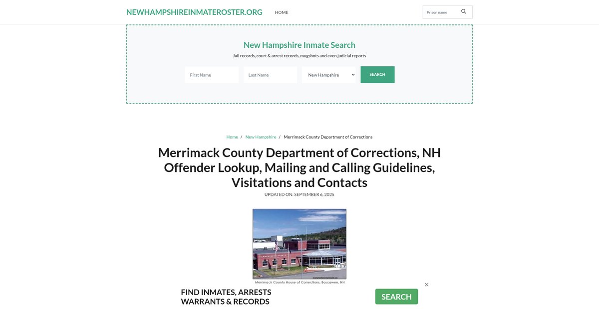 Preview of newhampshireinmateroster.org